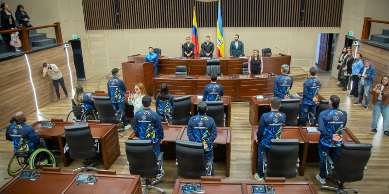Asamblea de Cundinamarca condecora a 12 deportistas con triunfos internacionales en 2024: Paralímpicos y Mundial Sub-20 de Fútbol de Salón