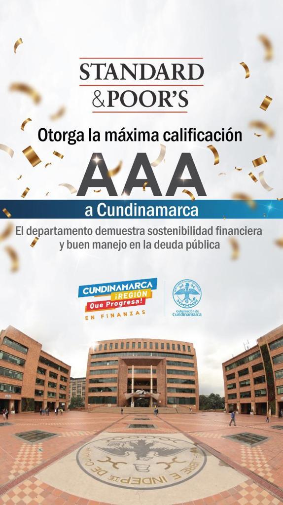 Premio calificación Triple A Standard & Poor's 2021