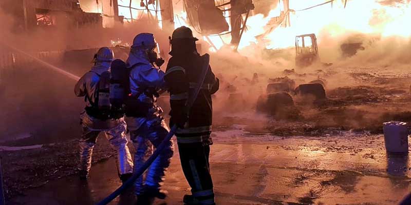 Evaluación de daños e inspección técnica tras incendio estructural en el parque industrial Celta de Funza
































