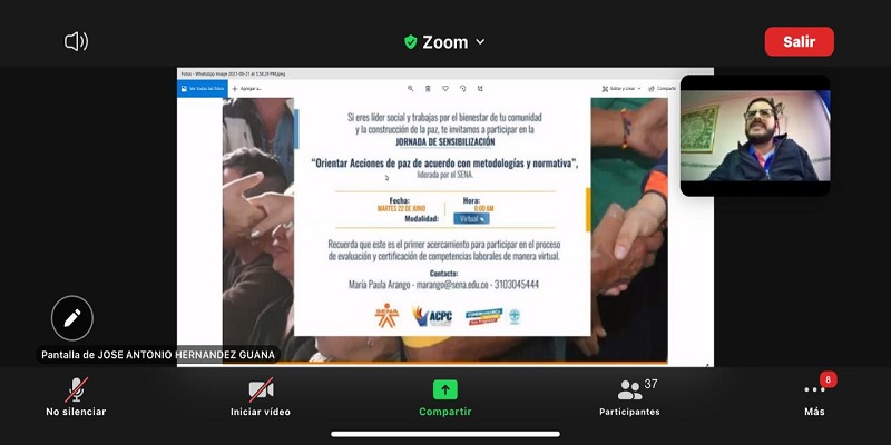 La ACPC se articula con el SENA, para certificar a líderes que trabajan por la construcción de paz en Cundinamarca


