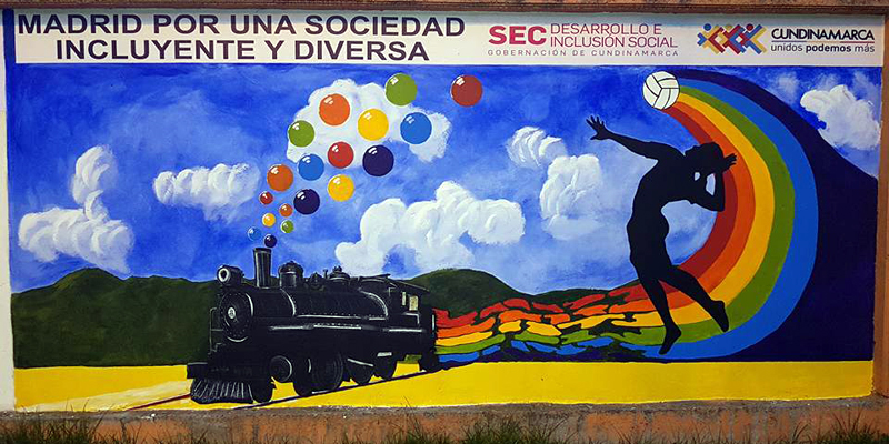Mural que reivindica a población LGBTI en Madrid




















































































