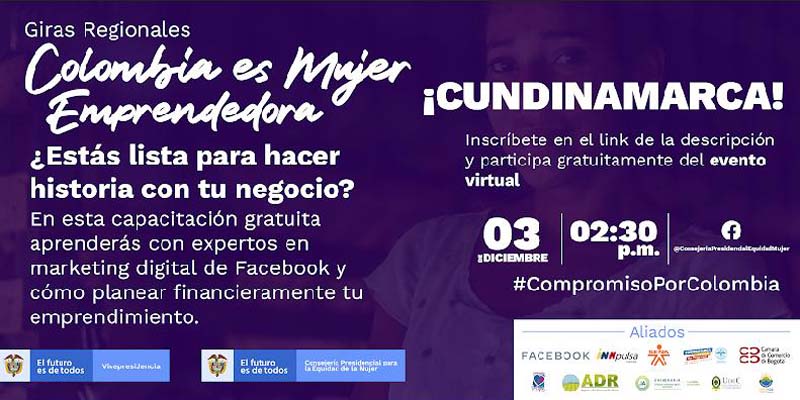 Cundinamarca se alista para la gira ‘Colombia es Mujer Emprendedora’
