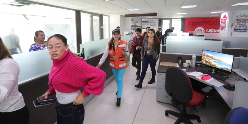 Gobernación de Cundinamarca participó en simulacro de evacuación