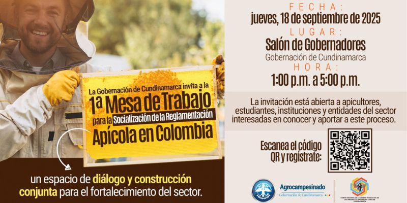 Más de 200 apicultores convocados para construir la Política Pública de Apicultura en Cundinamarca