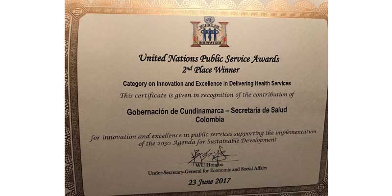 ONU otorga reconocimiento a la Gobernación de Cundinamarca


































