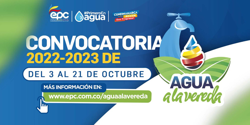Cundinamarca lanza nueva convocatoria de Agua a la Vereda 2022-2023 para fortalecer 170 acueductos rurales
