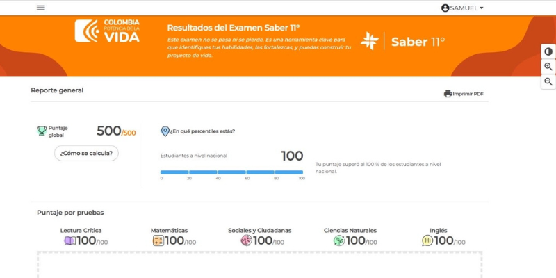 Samuel Huertas, estudiante de Fosca, obtiene beca del 100% para estudiar Física tras lograr puntaje perfecto en las Pruebas Saber 11

