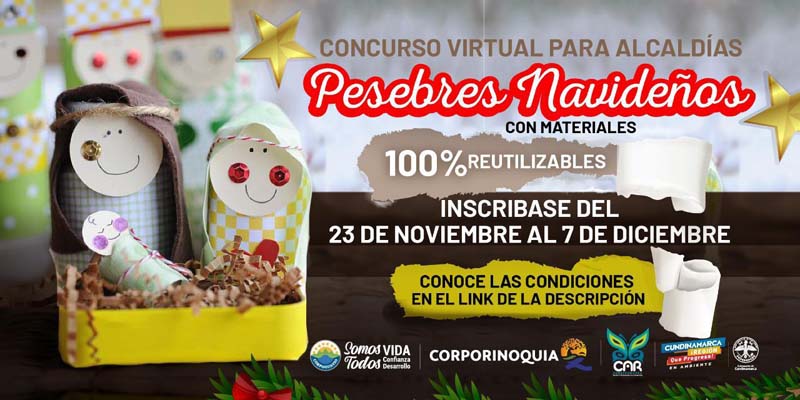Cundinamarca lanza concurso virtual de pesebres navideños 100% reutilizables para las 116 alcaldías municipales














