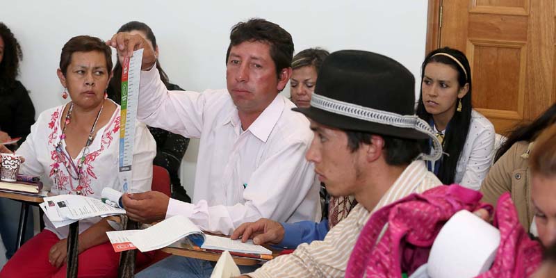Comunidades indígenas cercanas a la construcción del plan de desarrollo de Cundinamarca


