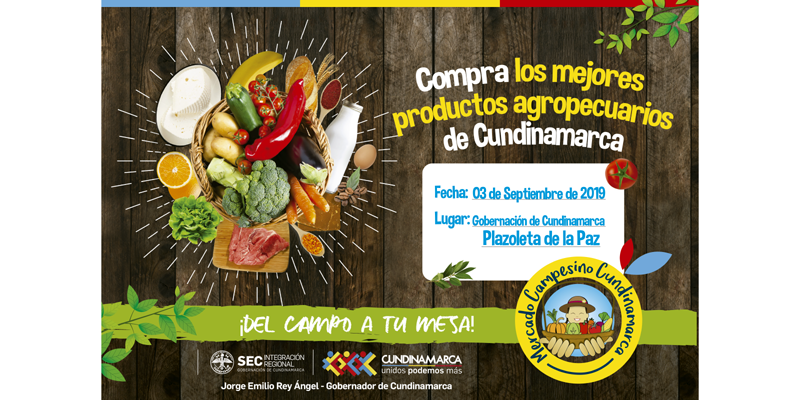 Este martes vuelven los Mercados Campesinos a la Plaza de la Paz de la Gobernación