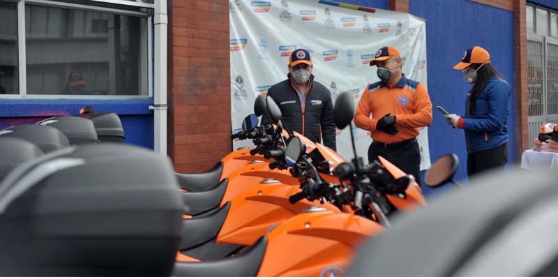 Motos y uniformes fortalecen  trabajo de organismos de socorro en Cundinamarca