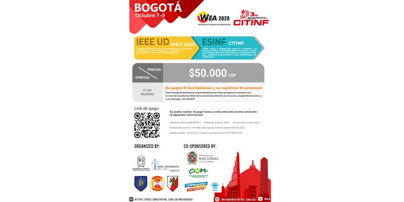 Colombia, sede del “Workshop on Engineering Applications – International Congress on Infantry Technology and Innovation WEA/CITINF 2020”