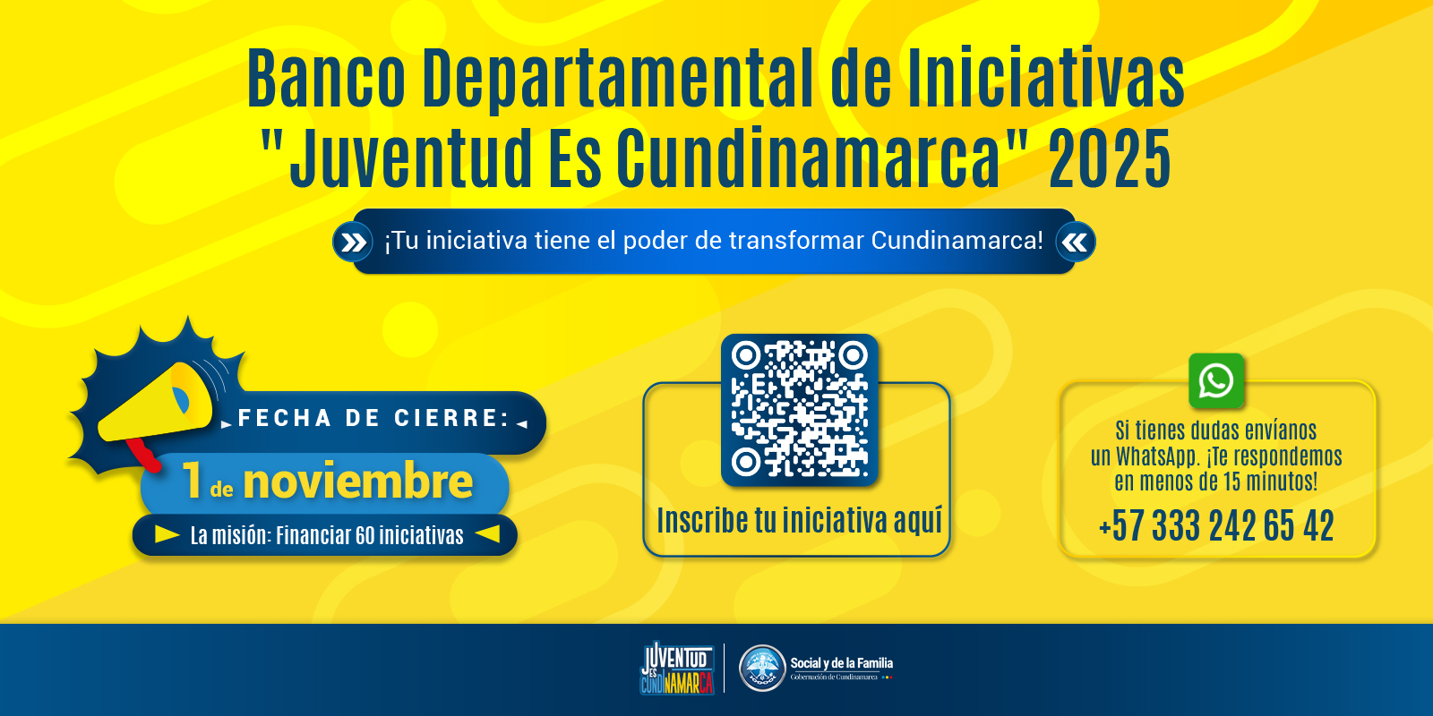 Convocatoria Banco Departamental de Iniciativas “Juventud Es Cundinamarca” 2025