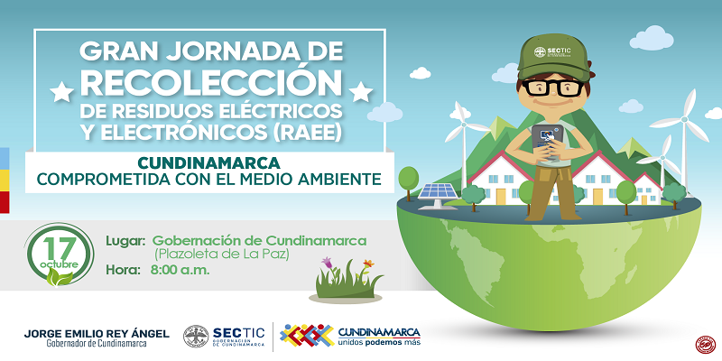 Cundinamarca comprometida con el Medioambiente; gran jornada de recolección de residuos eléctricos y electrónicos (RAEE)
