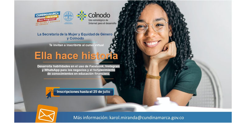 ‘Ella Hace Historia’, curso virtual para las mujeres de Cundinamarca