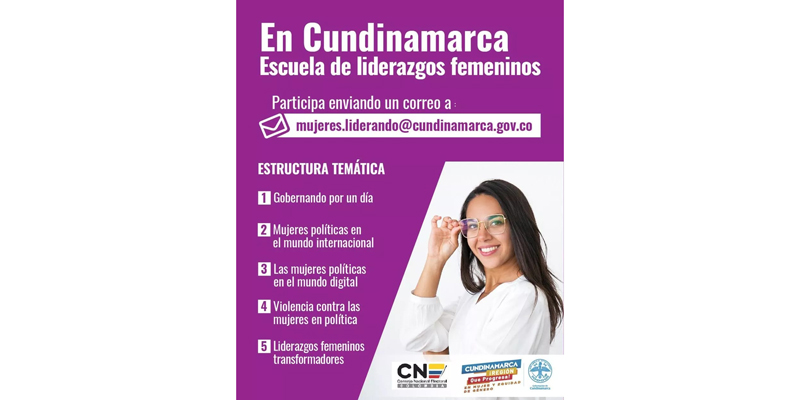  Cundinamarquesas, a participar en la Escuela de Liderazgos Femeninos


