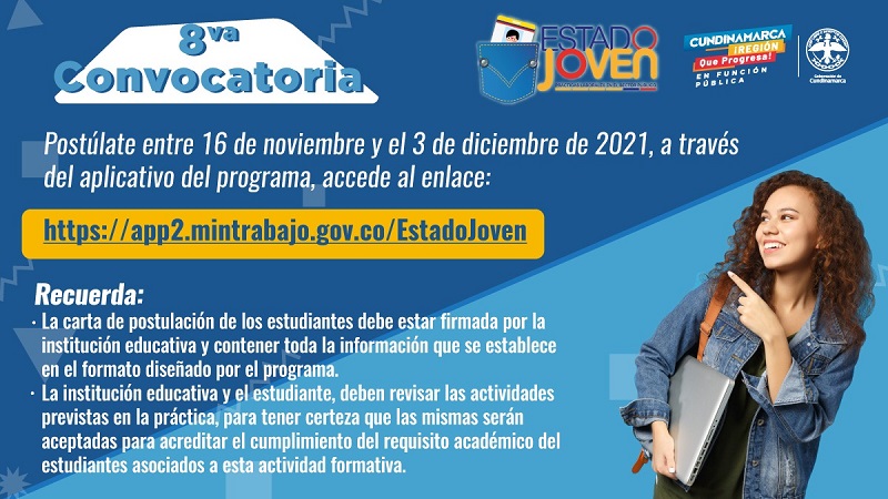 Postúlate para realizar tus pasantías en entidades del Estado



