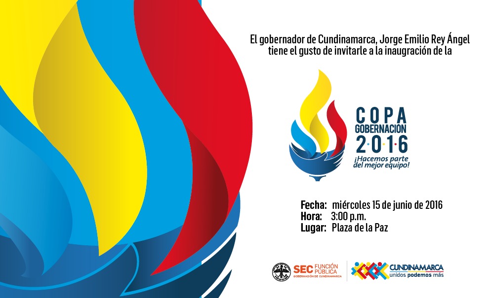 Copa "Gobernación 2016, hacemos parte del mejor equipo”