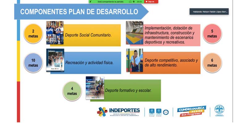 Indeportes comprometido con el Plan de Desarrollo 2020-2023




