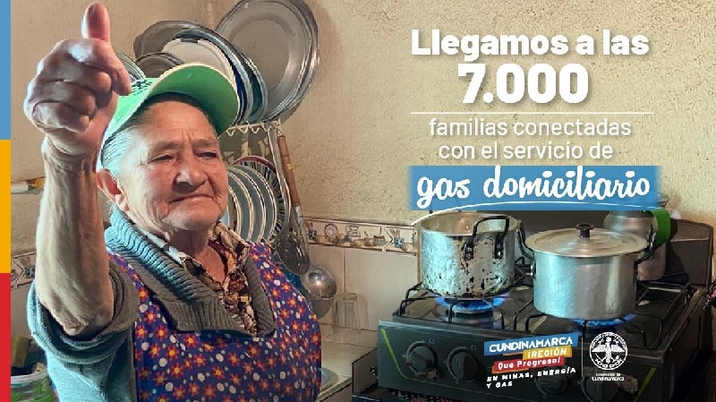 Siete mil familias cundinamarquesas con gas domiciliario






