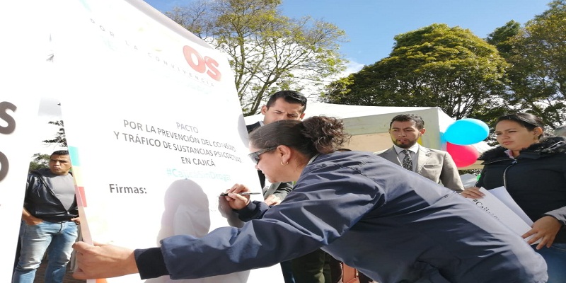 Pacto para la prevención del consumo y tráfico de sustancias psicoactivas en Cajicá













